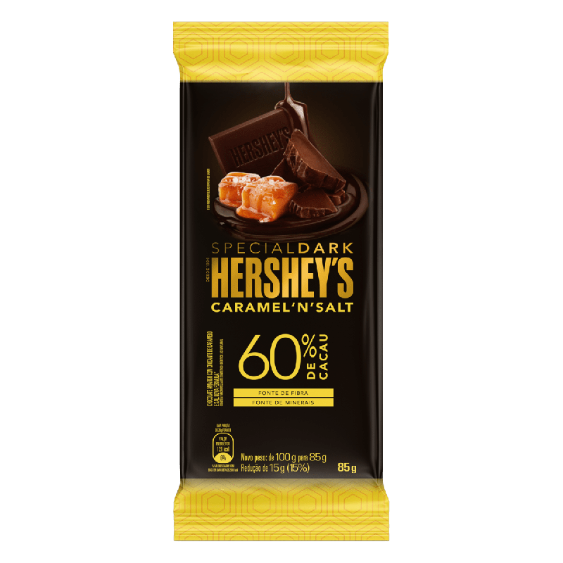 CHOCOLATE CARAMELO E SAL SPECIAL DARK 60% HERSHEY 85G